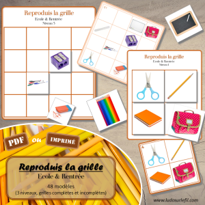 Reproduis la grille – Ecole & Rentrée