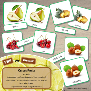 Cartes Fruits – Photos fond blanc
