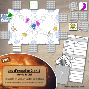 Jeu d’enquête 2 en 1 – Météo & Ciel
