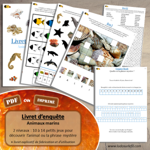 Livret d&rsquo;enquête – Animaux marins