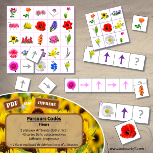 Suis les parcours codés – Fleurs