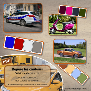 Repère les couleurs – Véhicules terrestres