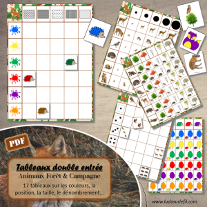 Tableaux à Double Entrée – Animaux Forêt