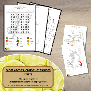 Mots cachés, croisés et fléchés – Fruits